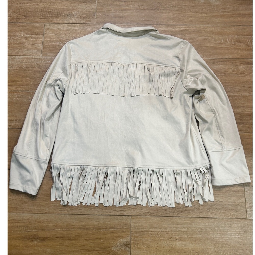Southern Stitch Suede Fringe Jacket Western Boho Style XL Button Front‎ - Picture 7 of 8